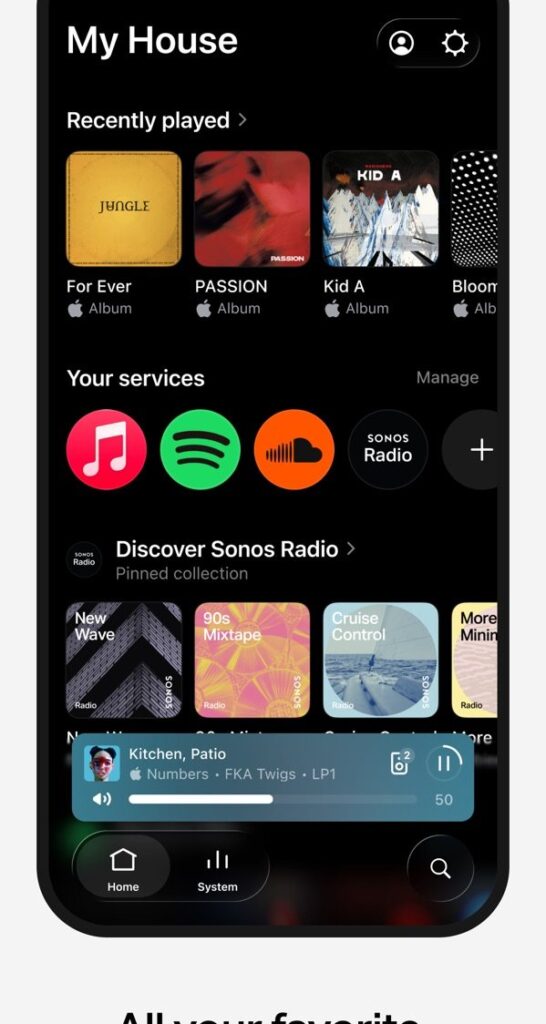 Sonos app controlling whole-home audio in a Calgary home