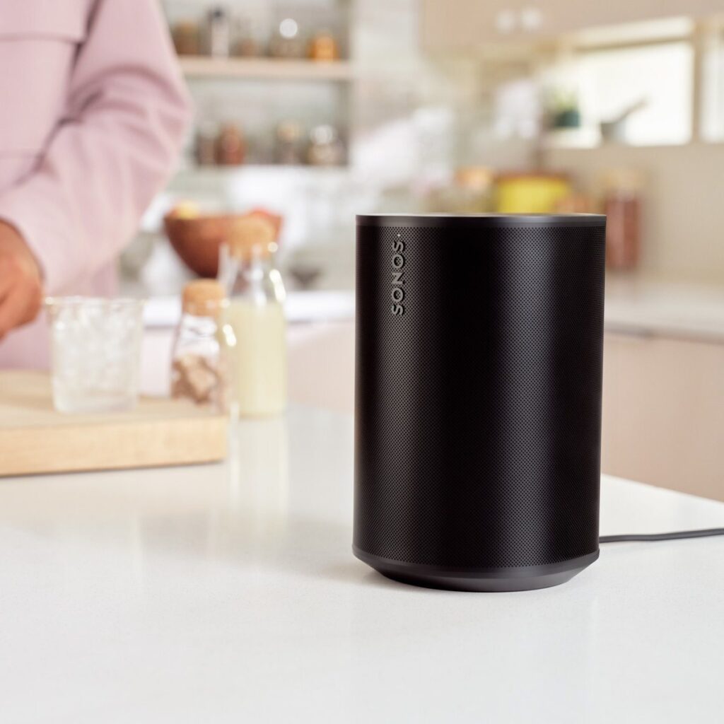 Sonos Era 100 speaker in a Calgary kitchen